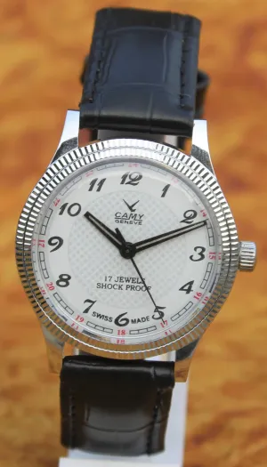 Mechanical Men's Watch Camy Geneva Vintage 17 Jewels FHF ST96 Swiss Hand Wind Mechanism