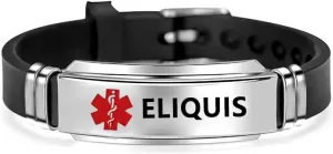 Medical Alert Silicone Sport Bracelet for Men Women Stainless Steel First Aid Health Monitoring Adjustable Emergency ID Wristband Bracelets