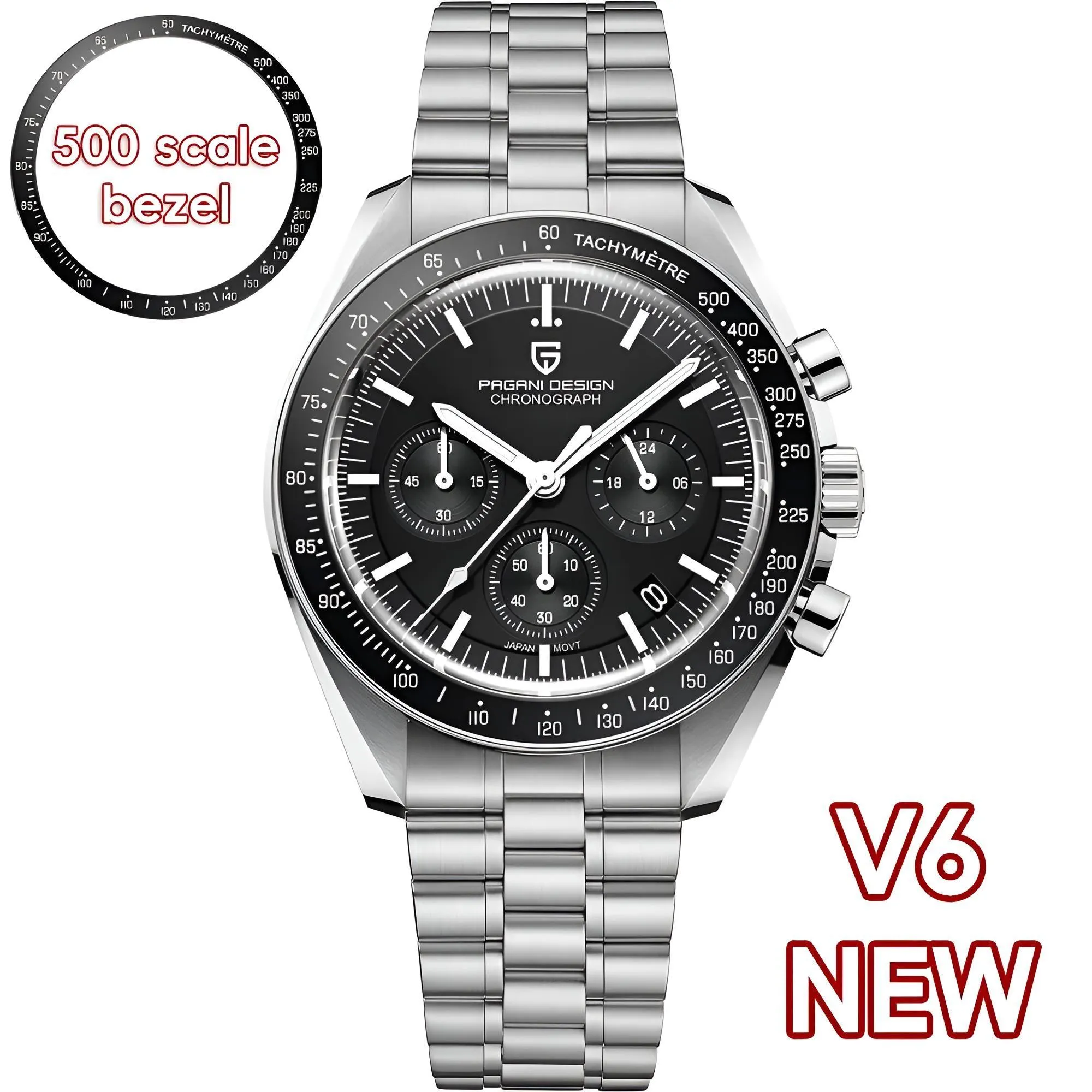 Men's Omega Speedmaster Moonwatch Homage Watches Luxury Quartz Wrist Watch For Men AR Sapphire Speed Chronograph Automatic Date