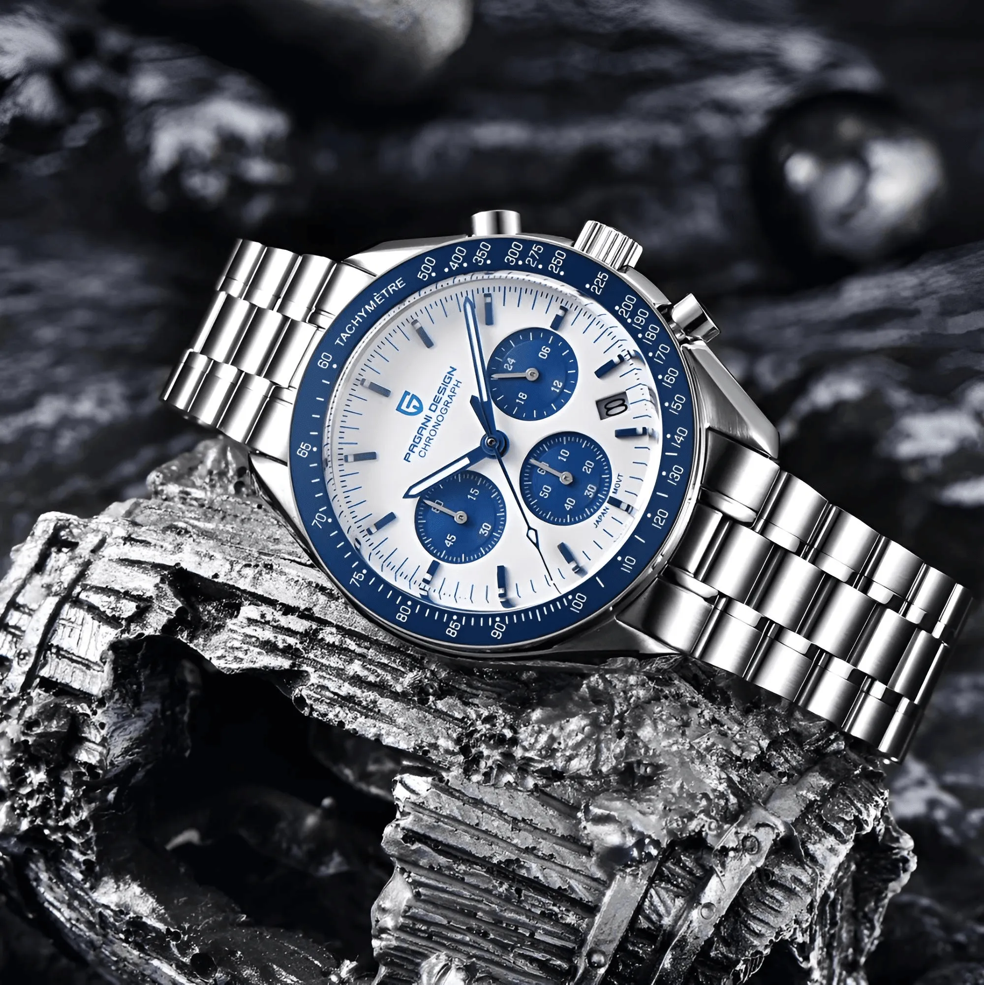 Men's Omega Speedmaster Moonwatch Homage Watches Luxury Quartz Wrist Watch For Men AR Sapphire Speed Chronograph Automatic Date