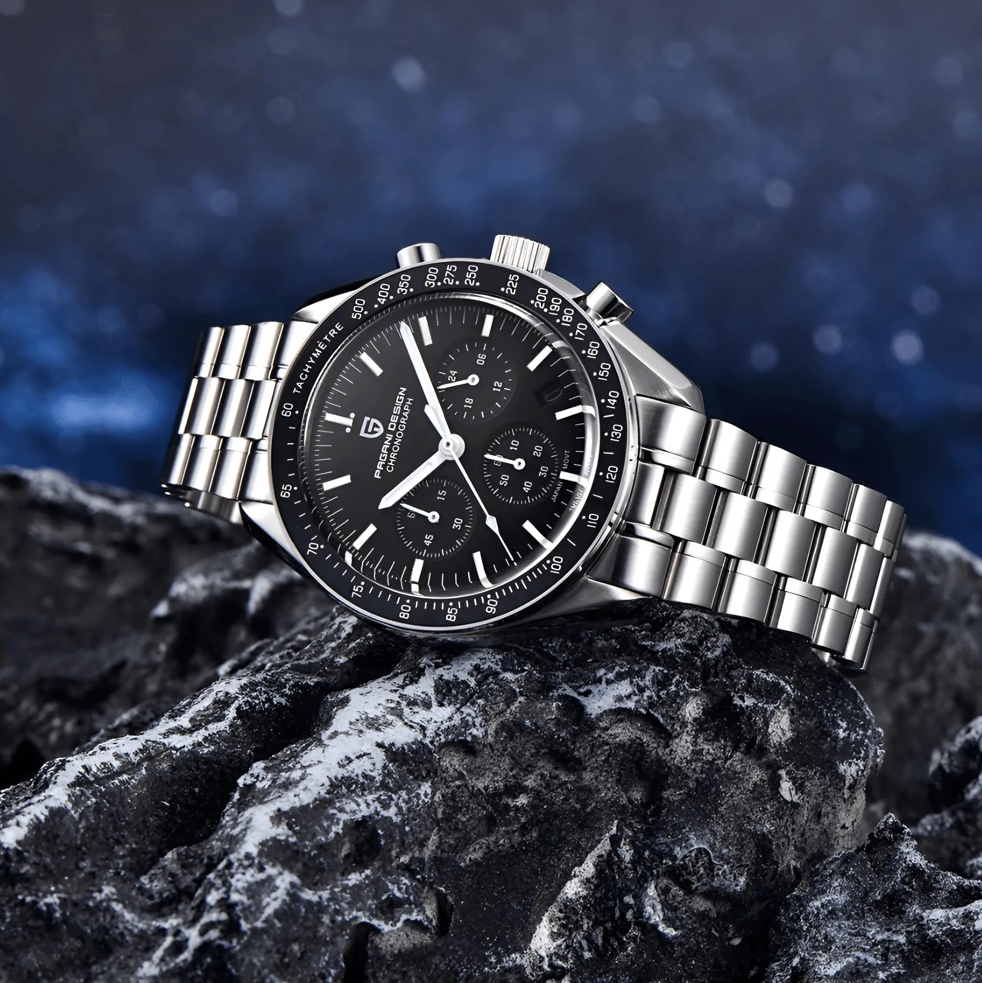 Men's Omega Speedmaster Moonwatch Homage Watches Luxury Quartz Wrist Watch For Men AR Sapphire Speed Chronograph Automatic Date