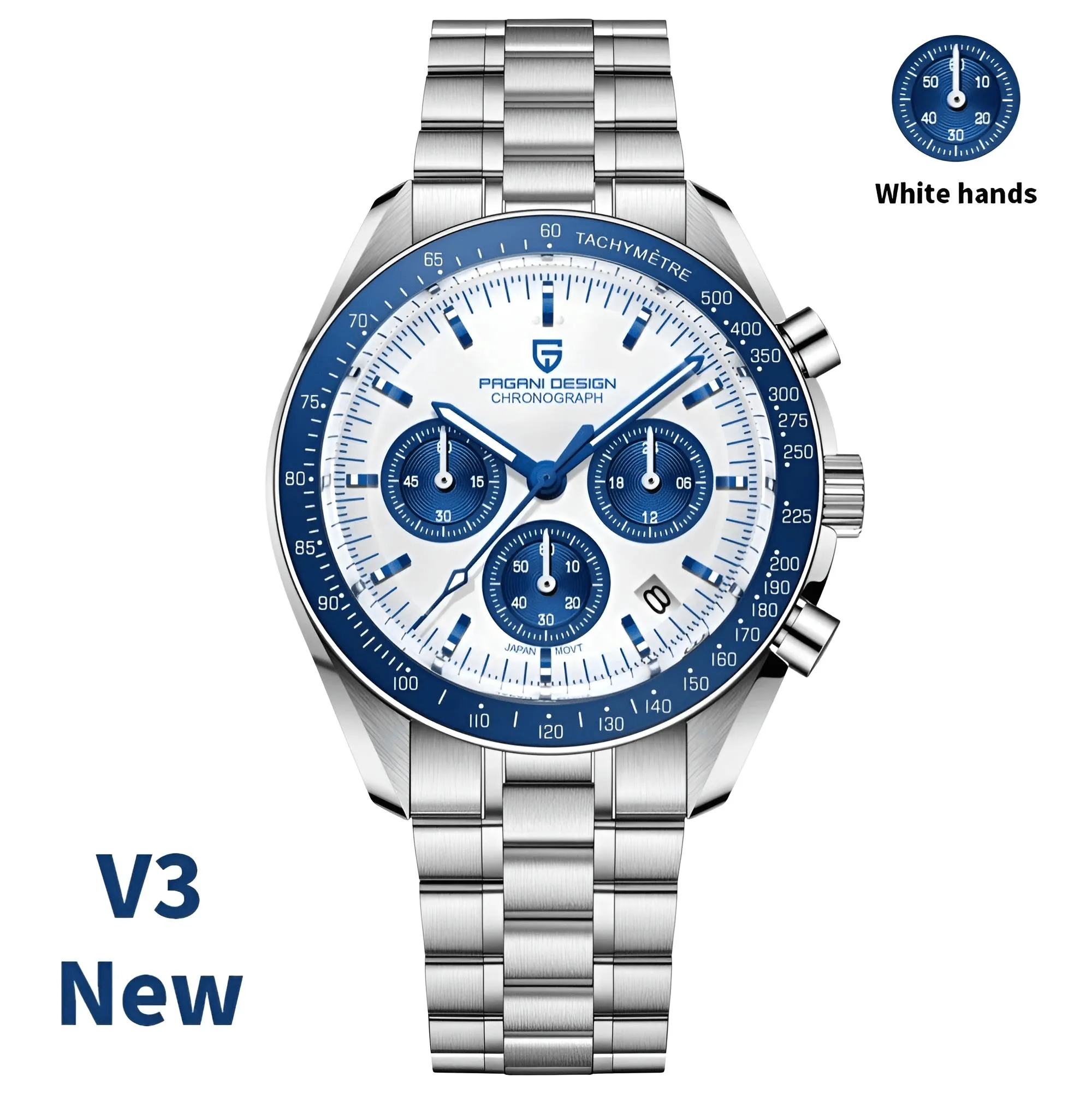 Men's Omega Speedmaster Moonwatch Homage Watches Luxury Quartz Wrist Watch For Men AR Sapphire Speed Chronograph Automatic Date