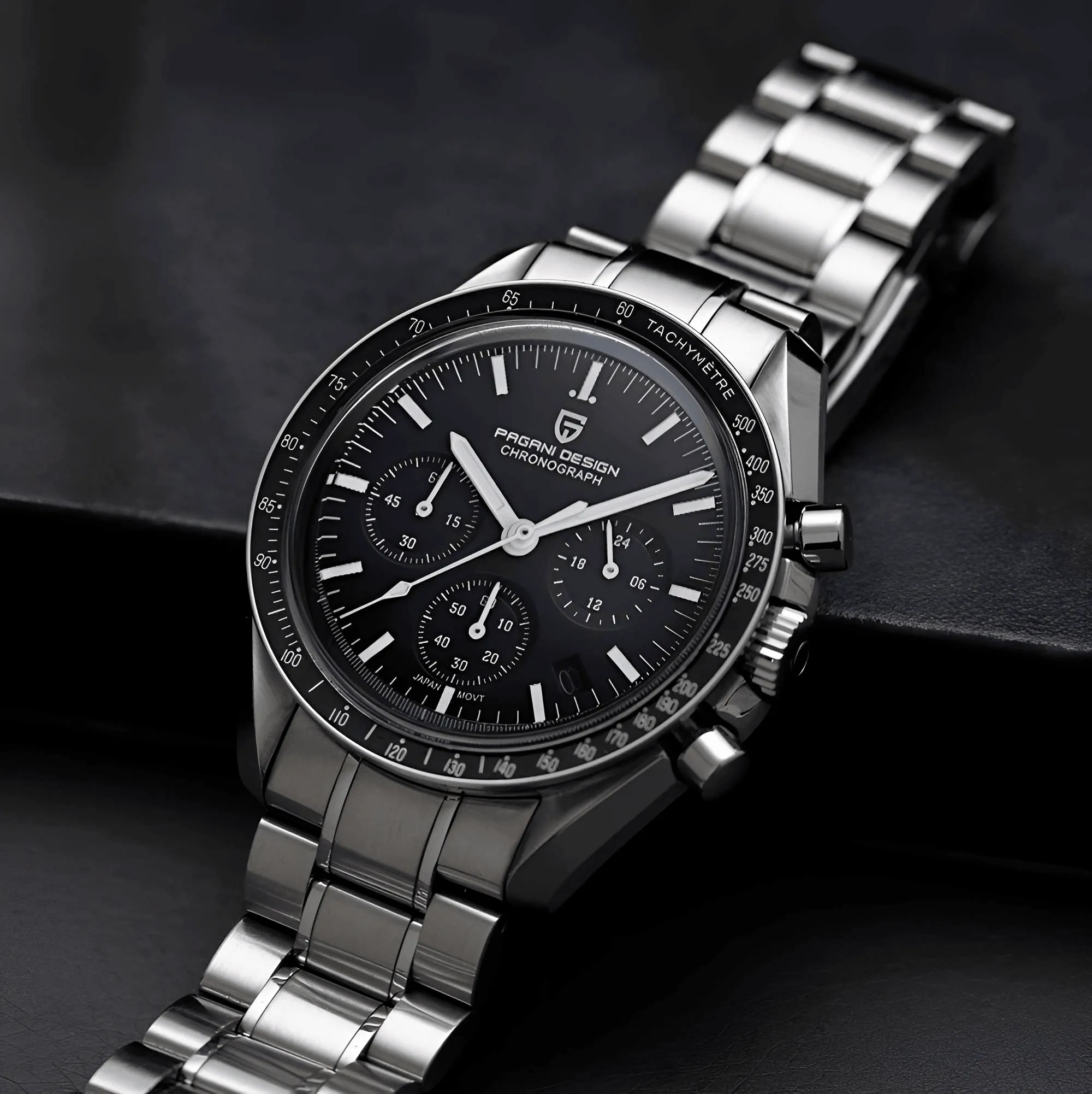 Men's Omega Speedmaster Moonwatch Homage Watches Luxury Quartz Wrist Watch For Men AR Sapphire Speed Chronograph Automatic Date