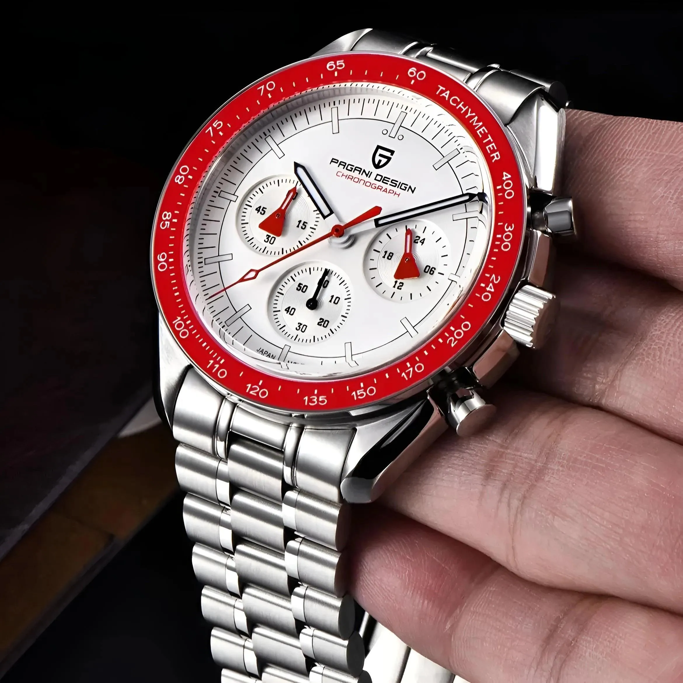 Men's Omega Speedmaster Moonwatch Homage Watches Luxury Quartz Wrist Watch For Men AR Sapphire Speed Chronograph Automatic Date