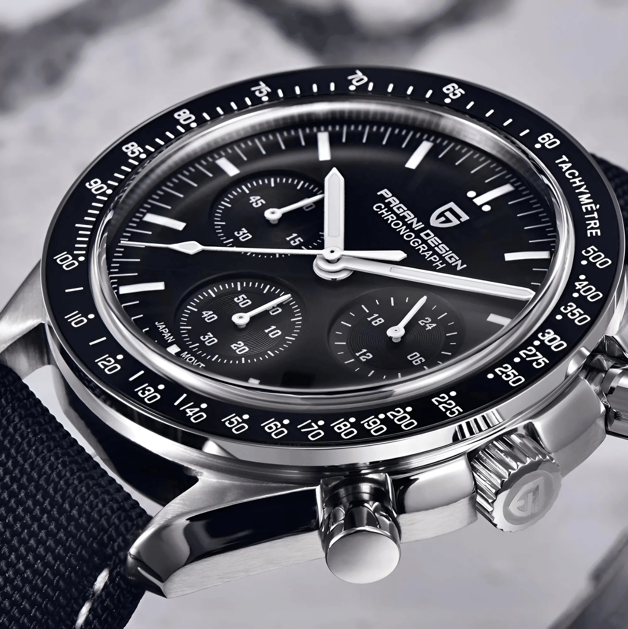 Men's Omega Speedmaster Moonwatch Homage Watches Luxury Quartz Wrist Watch For Men AR Sapphire Speed Chronograph Automatic Date