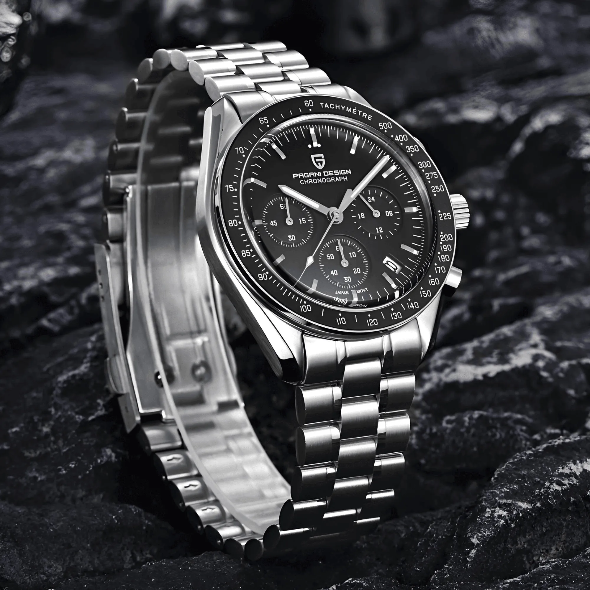Men's Omega Speedmaster Moonwatch Homage Watches Luxury Quartz Wrist Watch For Men AR Sapphire Speed Chronograph Automatic Date