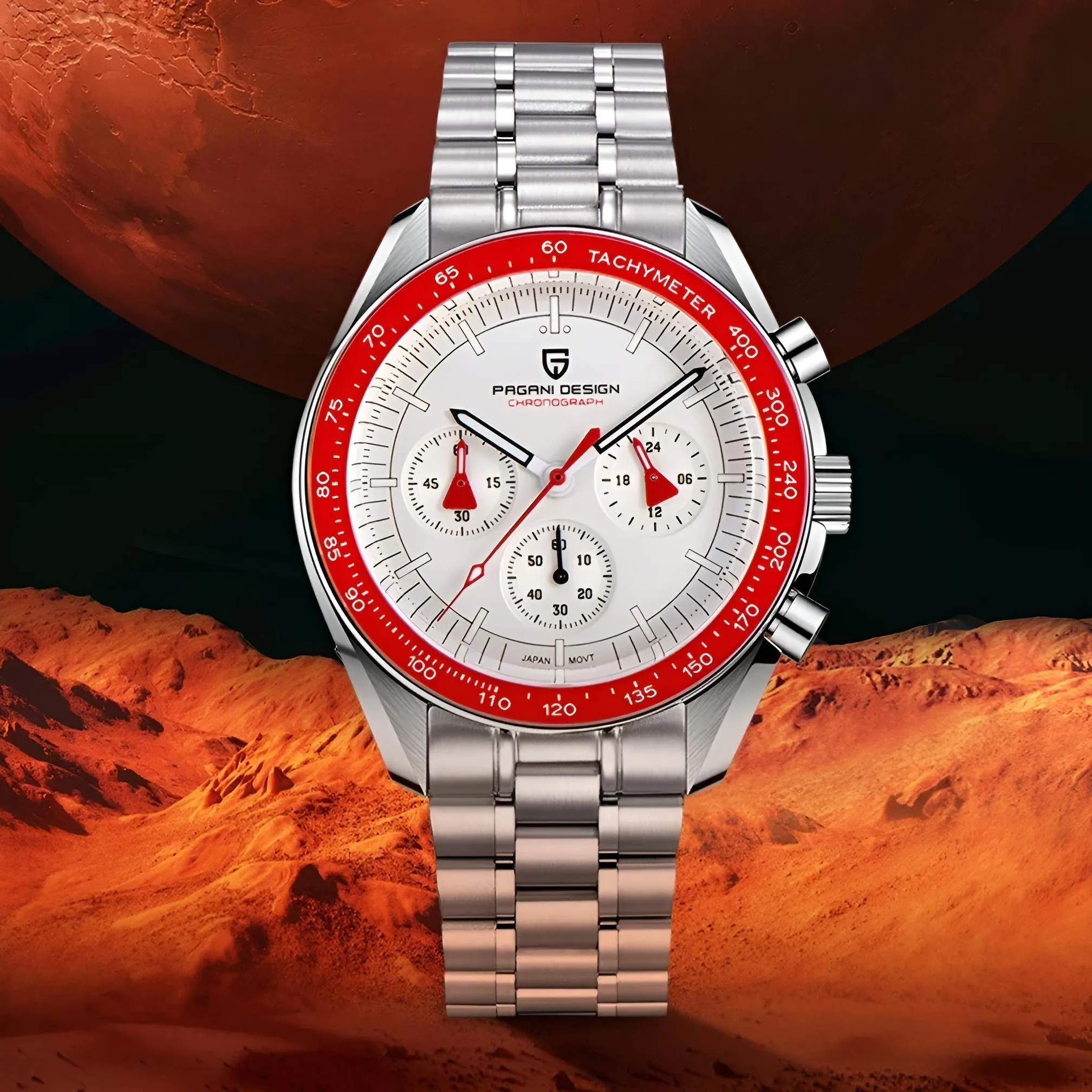 Men's Omega Speedmaster Moonwatch Homage Watches Luxury Quartz Wrist Watch For Men AR Sapphire Speed Chronograph Automatic Date