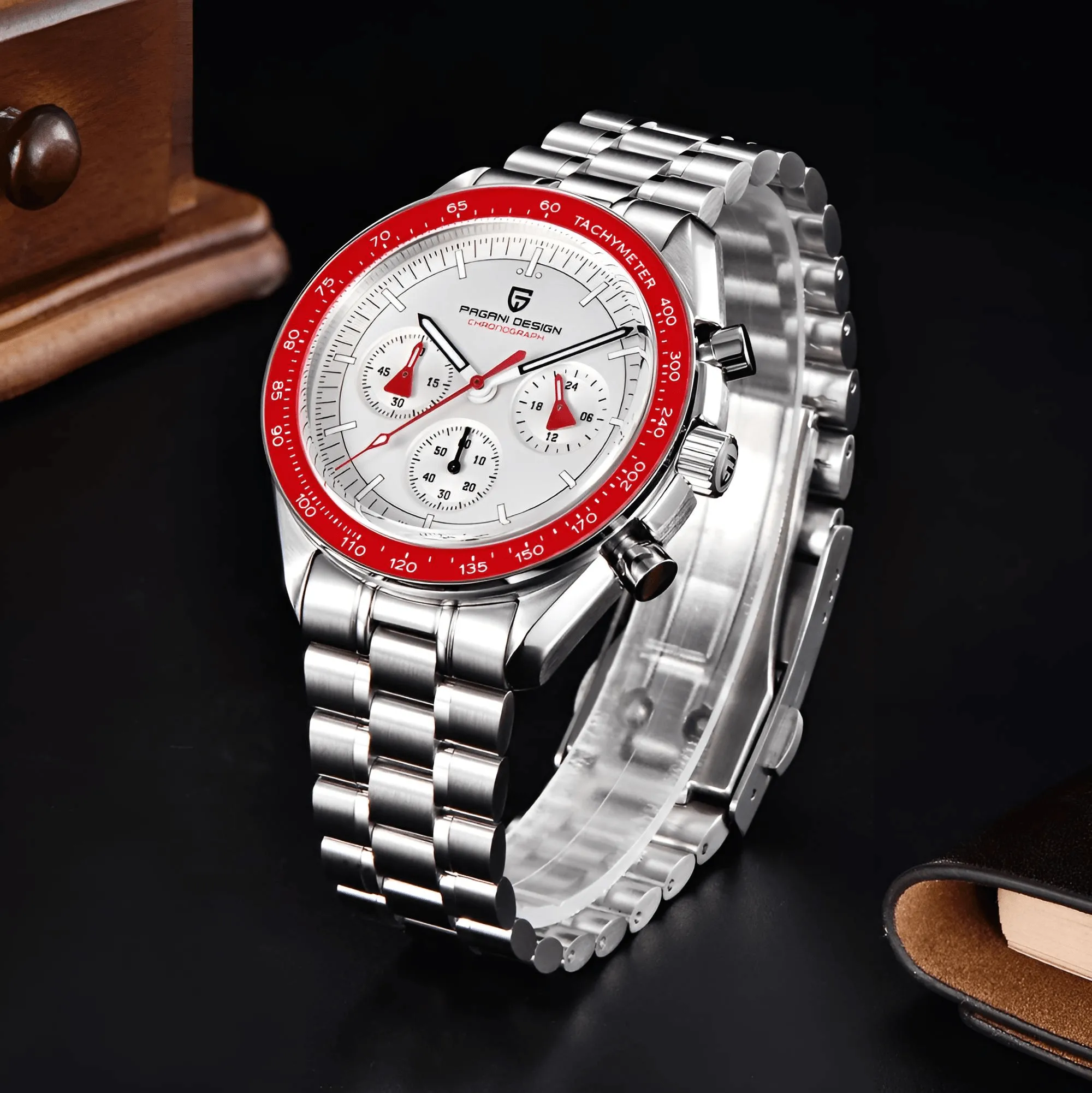 Men's Omega Speedmaster Moonwatch Homage Watches Luxury Quartz Wrist Watch For Men AR Sapphire Speed Chronograph Automatic Date