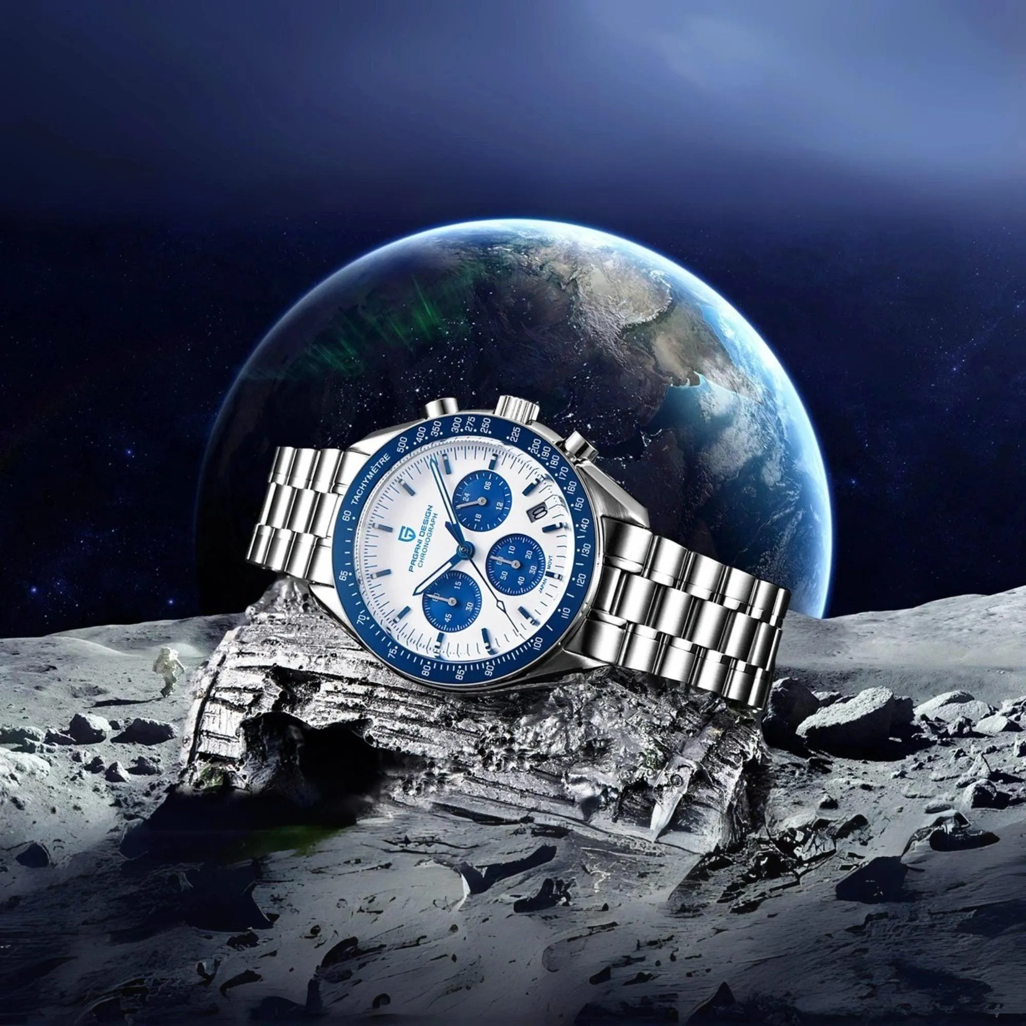 Men's Omega Speedmaster Moonwatch Homage Watches Luxury Quartz Wrist Watch For Men AR Sapphire Speed Chronograph Automatic Date
