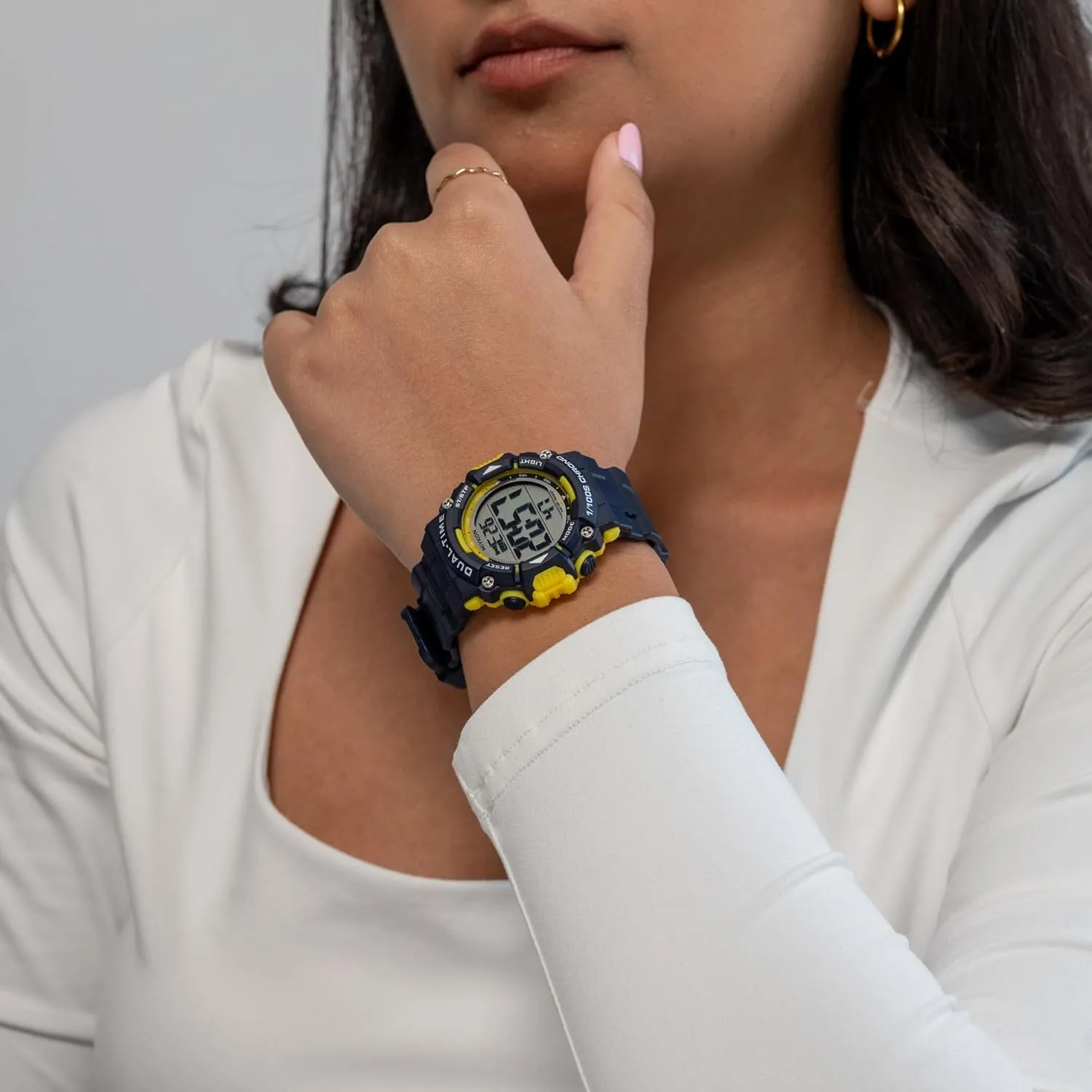 Miykon Womens Sports Digital Watch - Lightweight Shockproof, Super Illuminator, Stopwatch and Timer, Alarm, Dual Time, 24hr Military Time, 100M Water Resistant