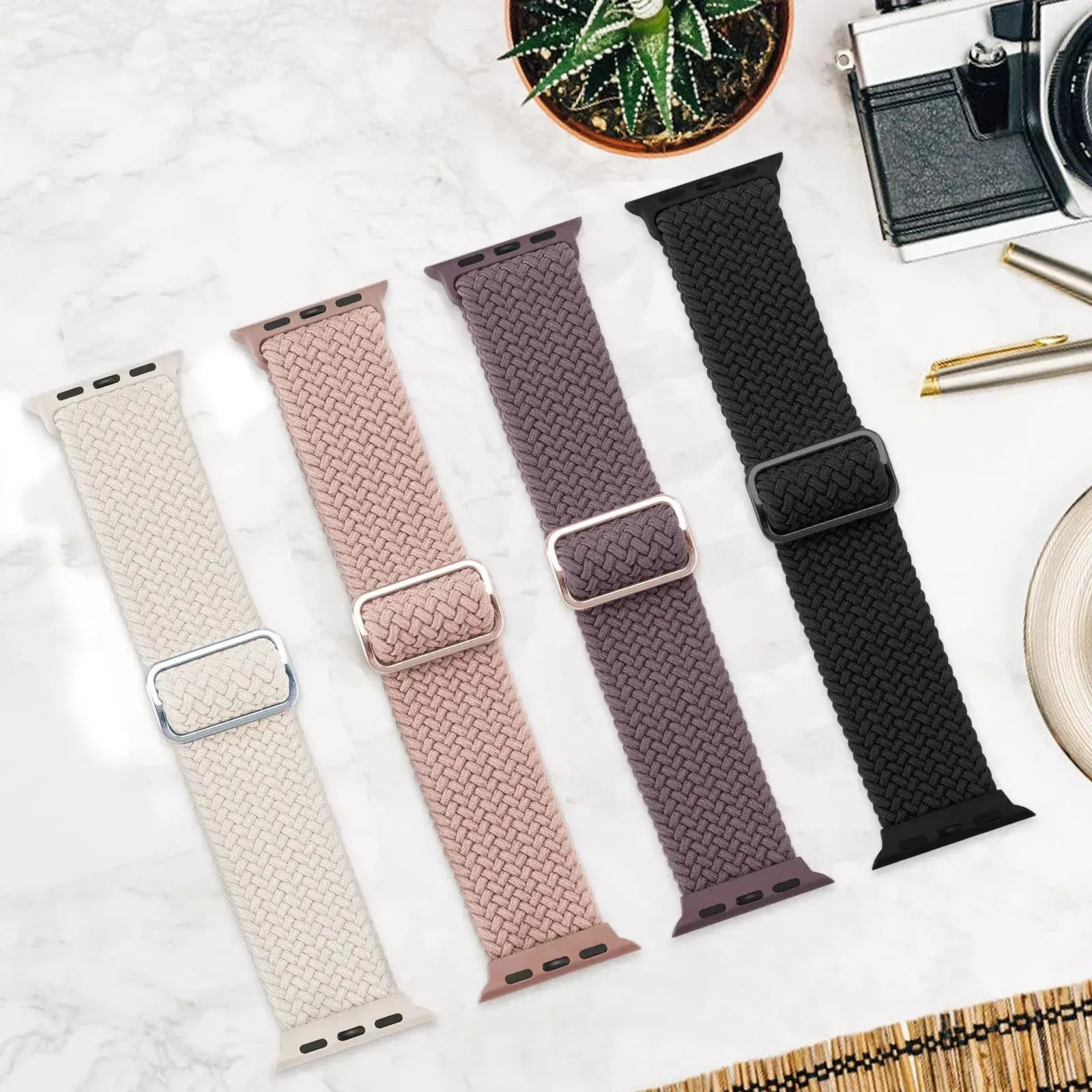 Nylon Strap for Apple Watch Ultra 2 Band 49mm 40mm 44mm 41mm S10 46mm Elastic Braided Loop Bracelet IWatch Series 9 8 7 6 SE 5 4