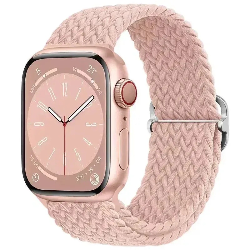 Nylon Strap for Apple Watch Ultra 2 Band 49mm 40mm 44mm 41mm S10 46mm Elastic Braided Loop Bracelet IWatch Series 9 8 7 6 SE 5 4