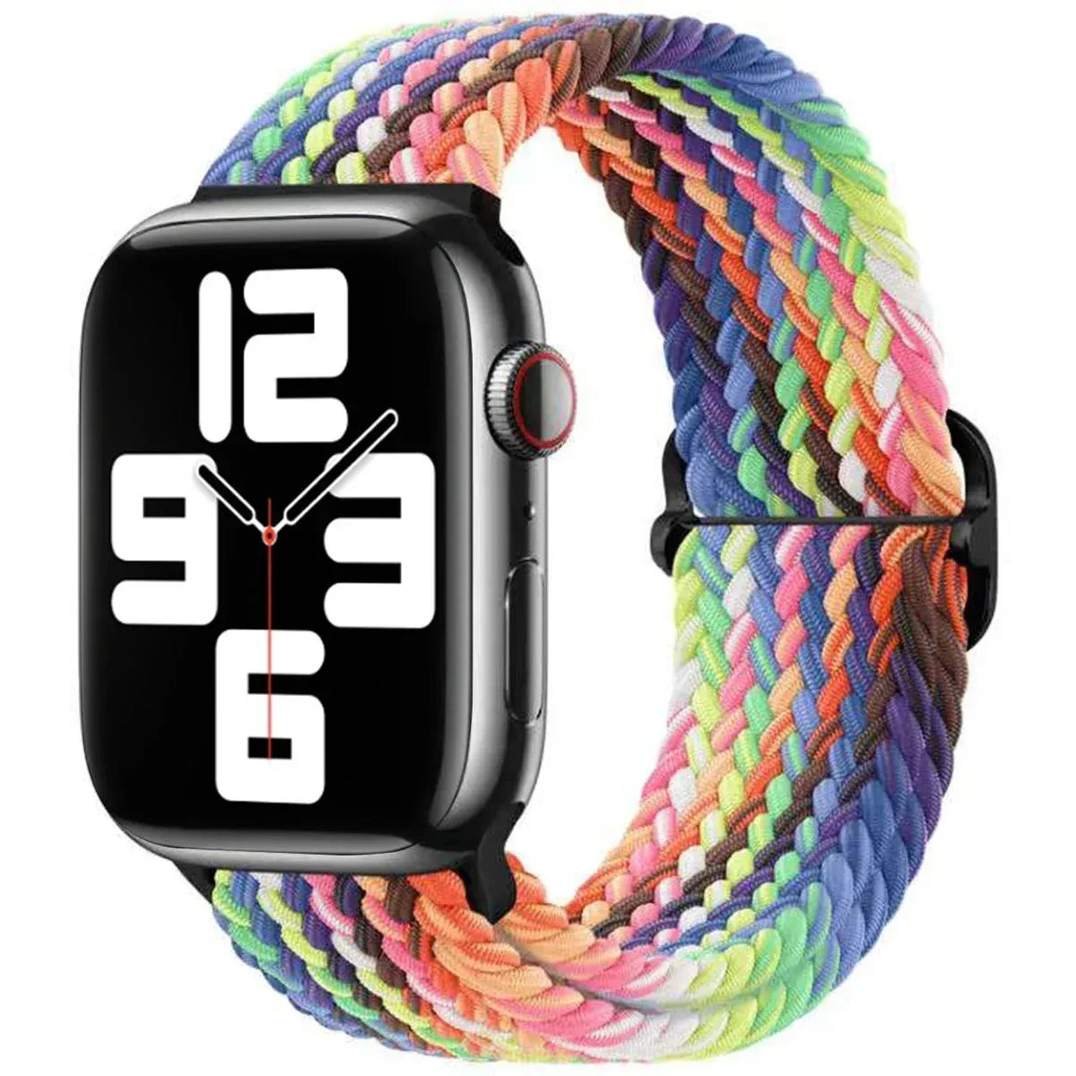Nylon Strap for Apple Watch Ultra 2 Band 49mm 40mm 44mm 41mm S10 46mm Elastic Braided Loop Bracelet IWatch Series 9 8 7 6 SE 5 4