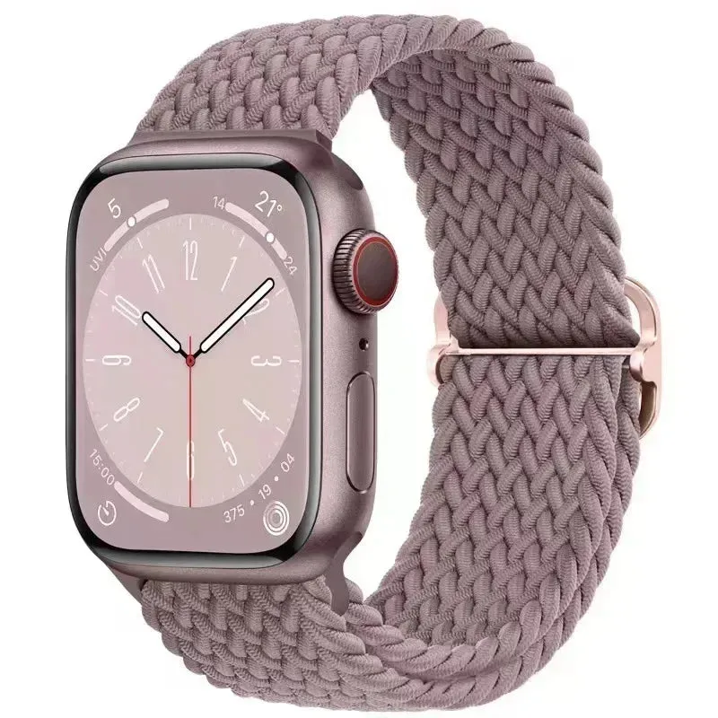 Nylon Strap for Apple Watch Ultra 2 Band 49mm 40mm 44mm 41mm S10 46mm Elastic Braided Loop Bracelet IWatch Series 9 8 7 6 SE 5 4