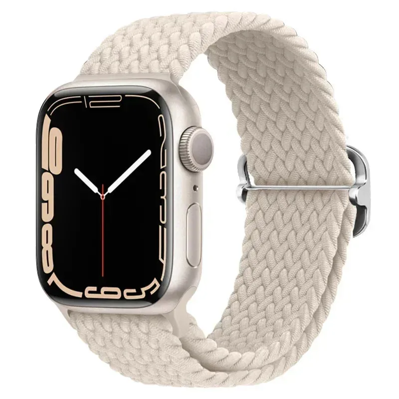 Nylon Strap for Apple Watch Ultra 2 Band 49mm 40mm 44mm 41mm S10 46mm Elastic Braided Loop Bracelet IWatch Series 9 8 7 6 SE 5 4