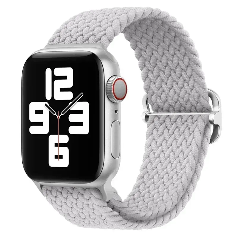Nylon Strap for Apple Watch Ultra 2 Band 49mm 40mm 44mm 41mm S10 46mm Elastic Braided Loop Bracelet IWatch Series 9 8 7 6 SE 5 4