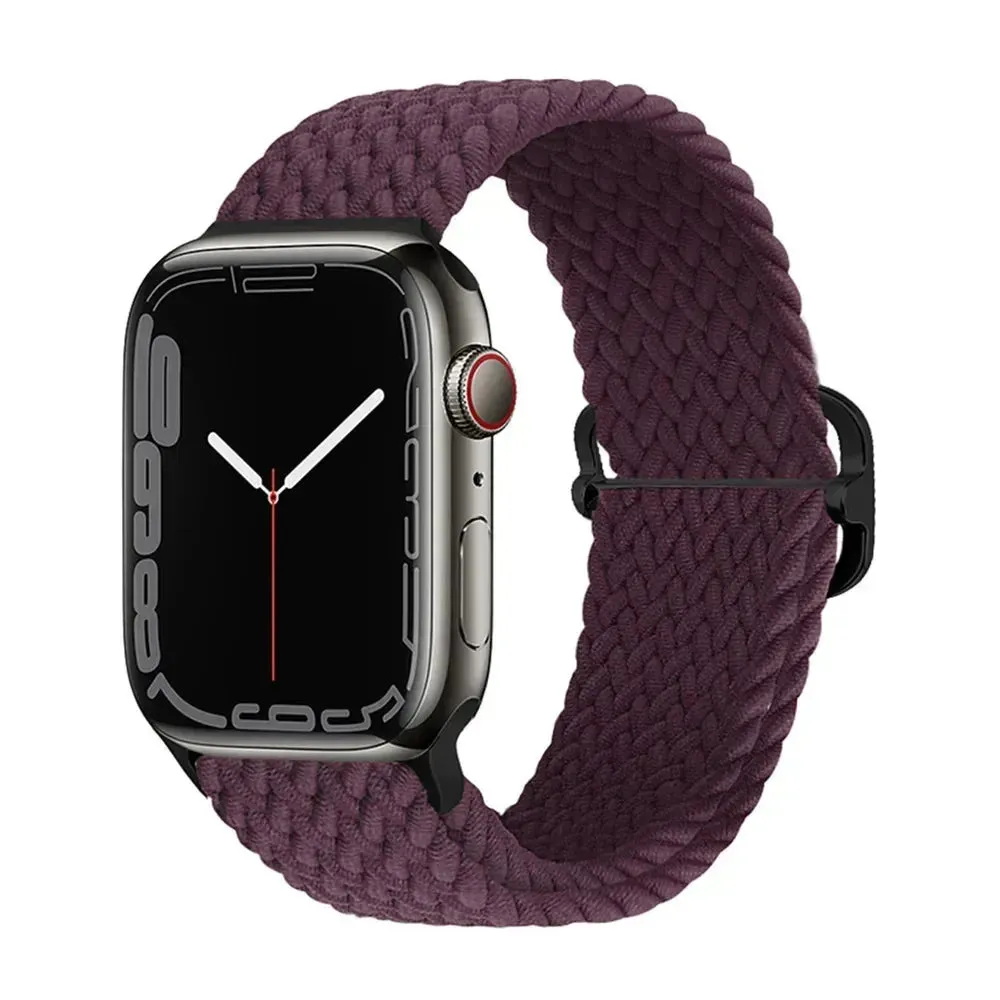 Nylon Strap for Apple Watch Ultra 2 Band 49mm 40mm 44mm 41mm S10 46mm Elastic Braided Loop Bracelet IWatch Series 9 8 7 6 SE 5 4