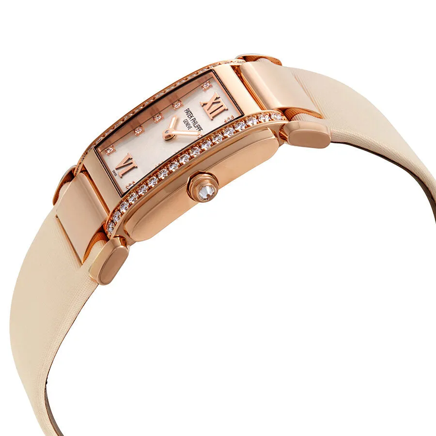 Patek Philippe Twenty 4 18kt Rose Gold Vanilla Strap Diamond Ladies Watch 4920R 4920R-10