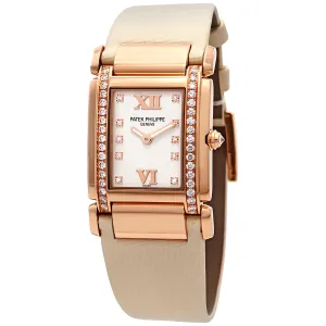 Patek Philippe Twenty 4 18kt Rose Gold Vanilla Strap Diamond Ladies Watch 4920R 4920R-10