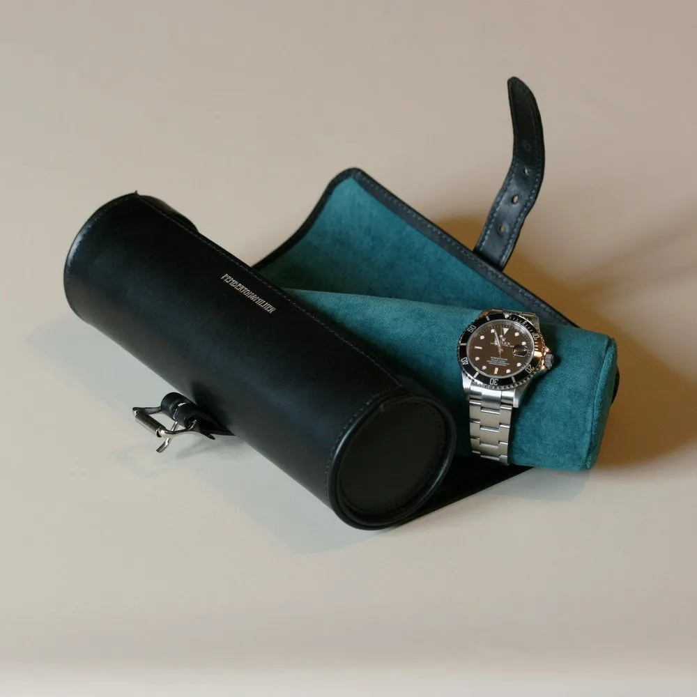 PEMBERTON & MILNER Leather Travel Watch/Jewellery Roll