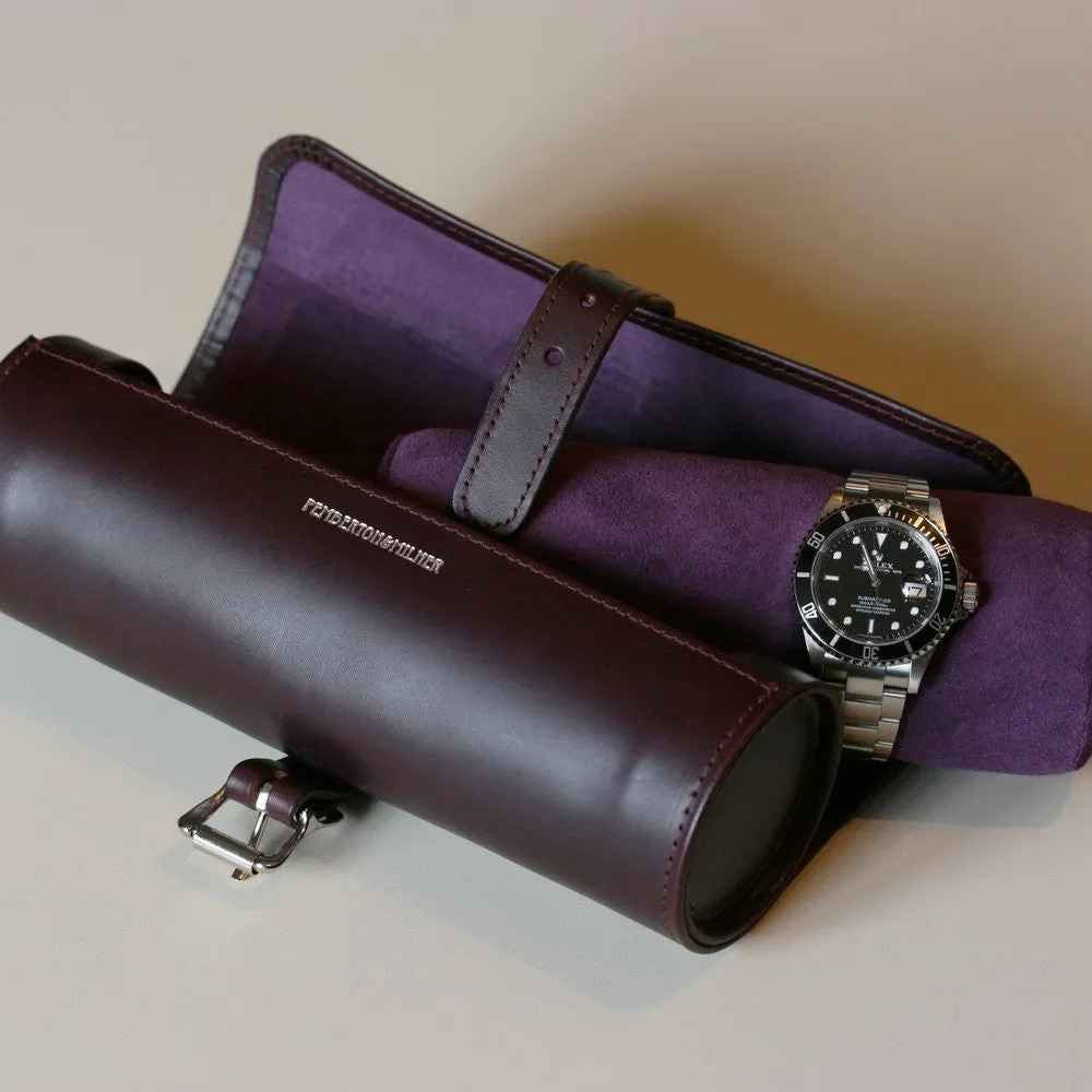 PEMBERTON & MILNER Leather Travel Watch/Jewellery Roll