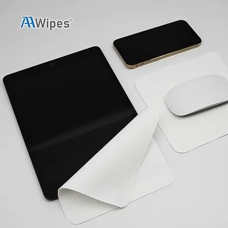 Polishing Cloths  (Starting from 30 Pieces, 6.3" X 6.3", White, Thick, Superfine) Compatible with Apple iPhone, iPad, MacBook, iWatch, Soft & Nonabrasive Double-Layer Microfiber Cleaning Cloths (X3601-30)