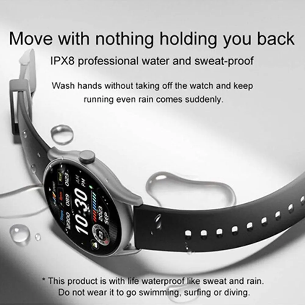 QCY Smart Watch QCY67 (46mm) Frost Gray Case With Frost Gray Sport Strap
