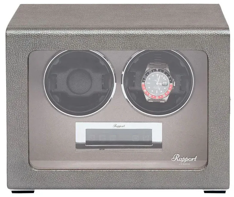 RAP Watch Winder Quantum Quad Two Leather Grey