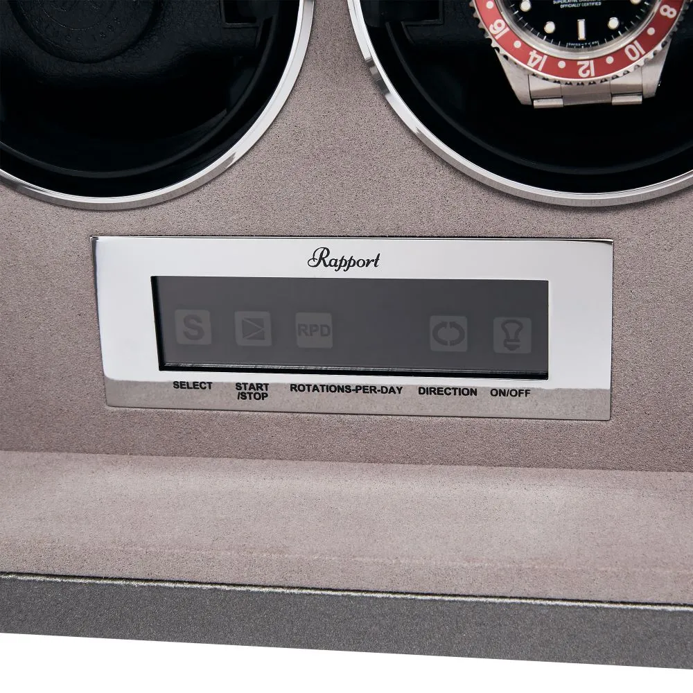 RAP Watch Winder Quantum Quad Two Leather Grey