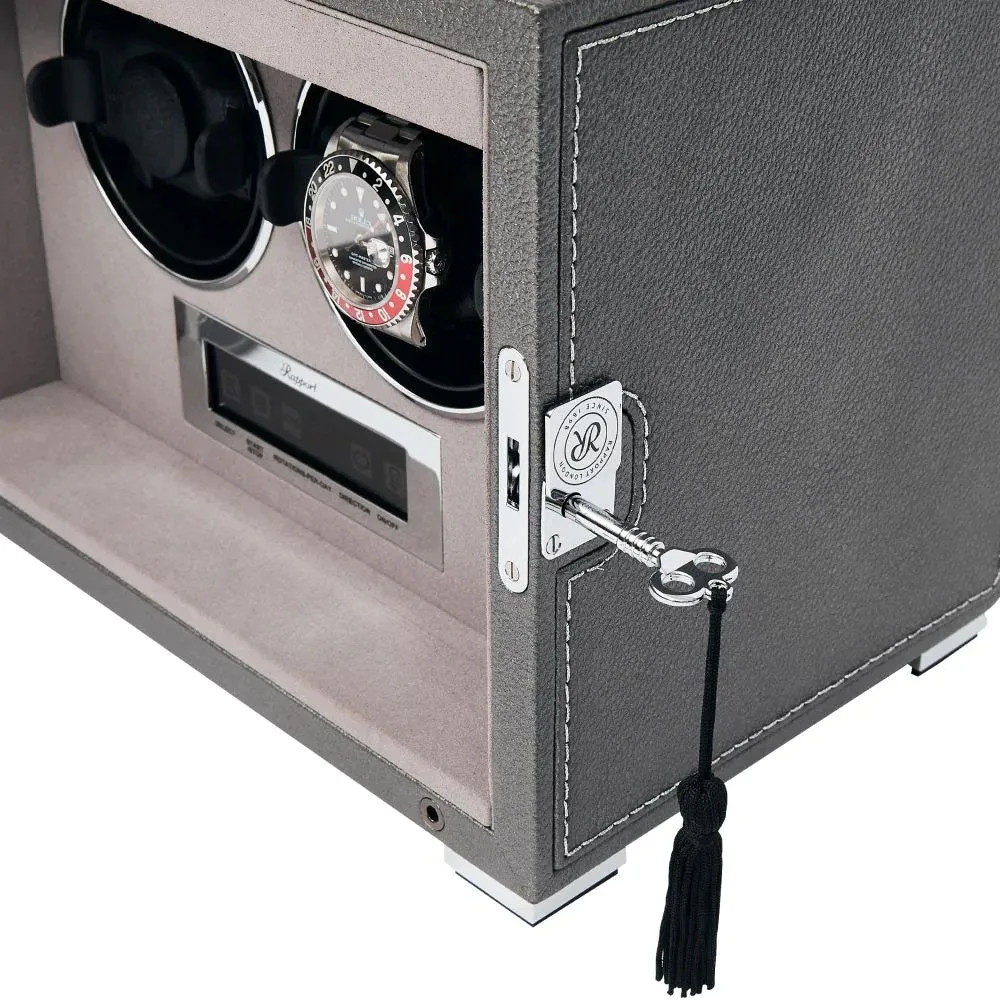 RAP Watch Winder Quantum Quad Two Leather Grey