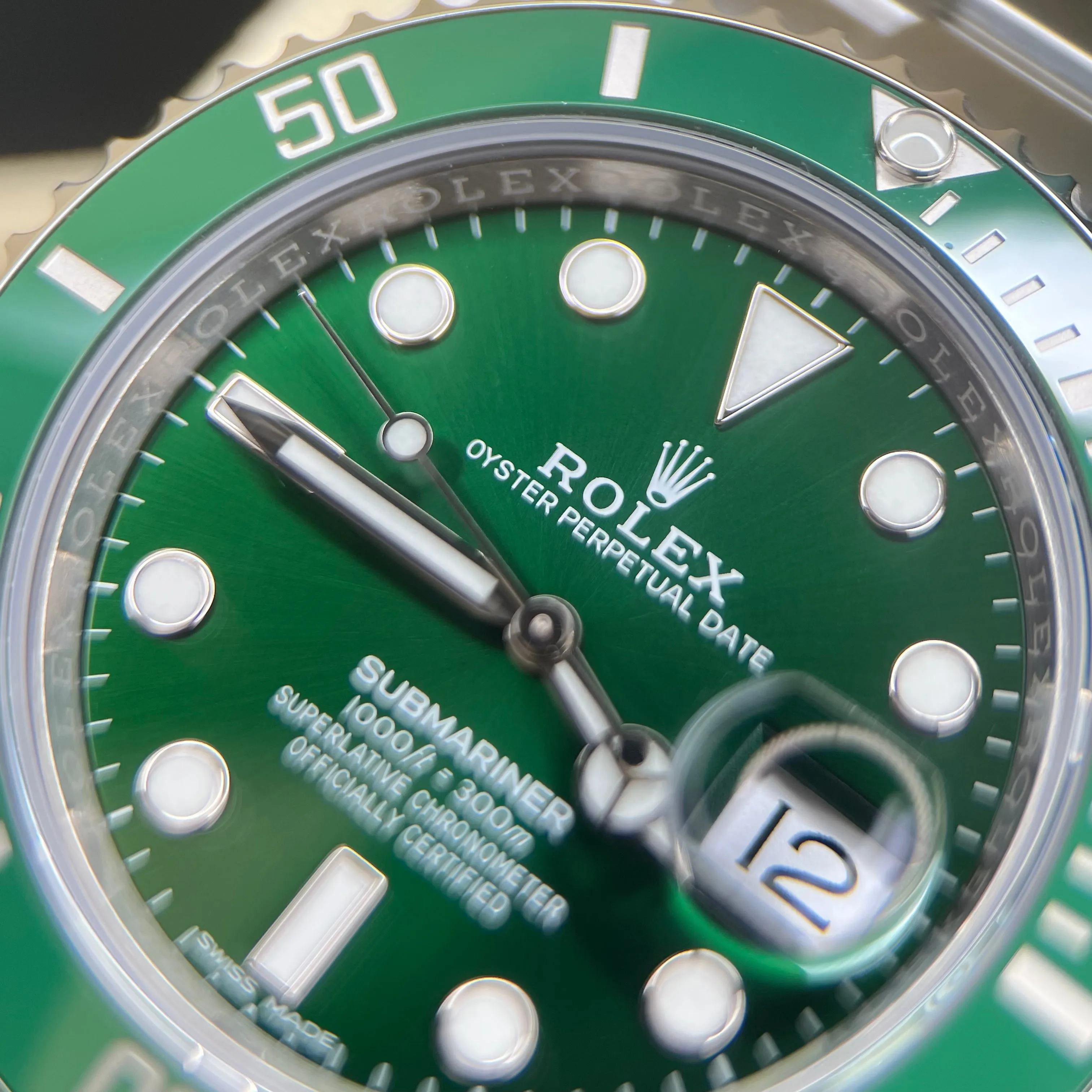 Rolex 116610LV Full Stickers Submariner Date "Hulk" 2017 UK Full Set Watch
