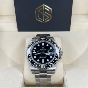 Rolex 116710LN GMT-Master II Black Dial 2018 Unworn Full UK Set Watch