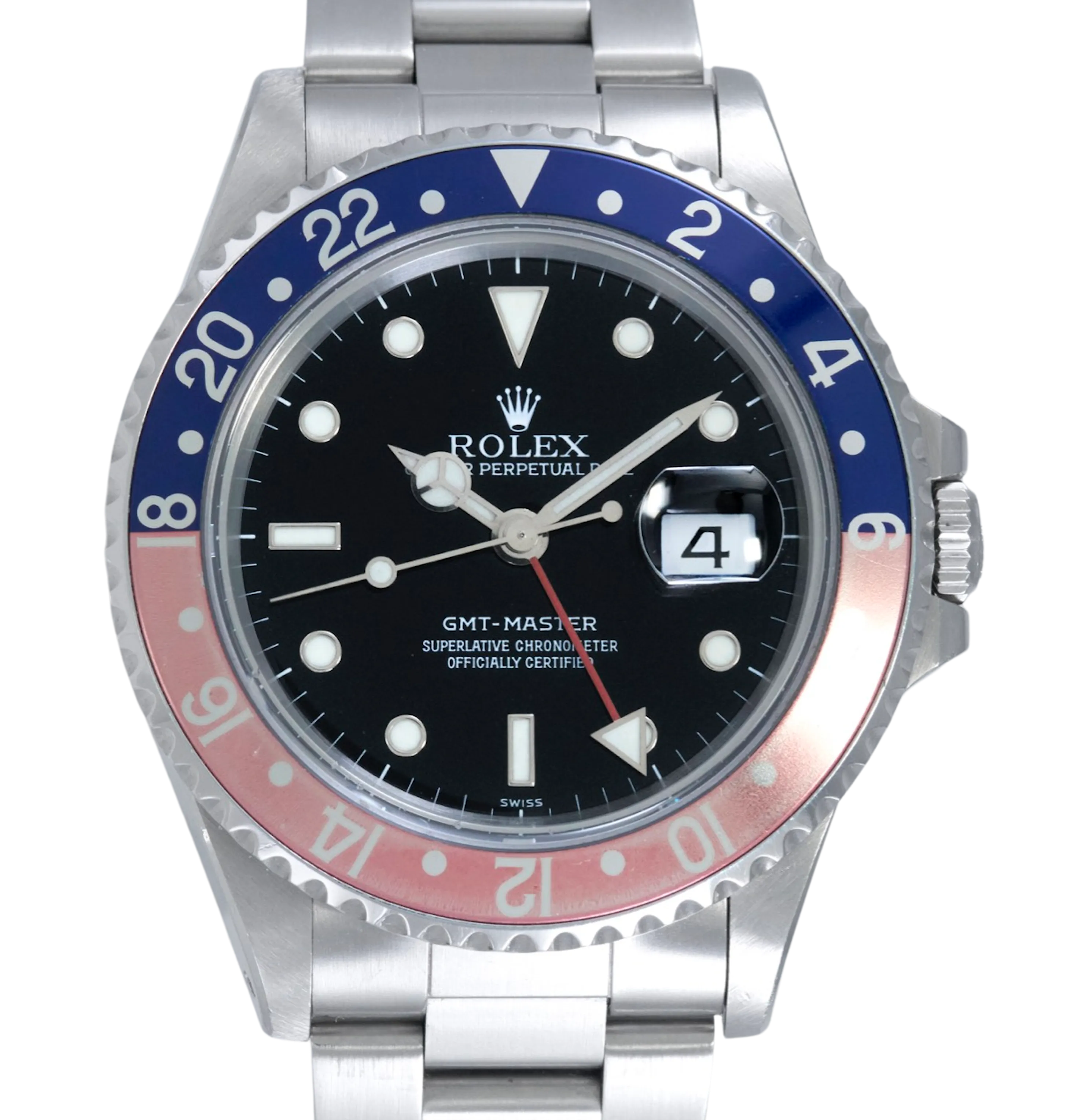 Rolex GMT Master, Swiss Only Dial, Pepsi. Ref: 16700  (Collector's set 1998)