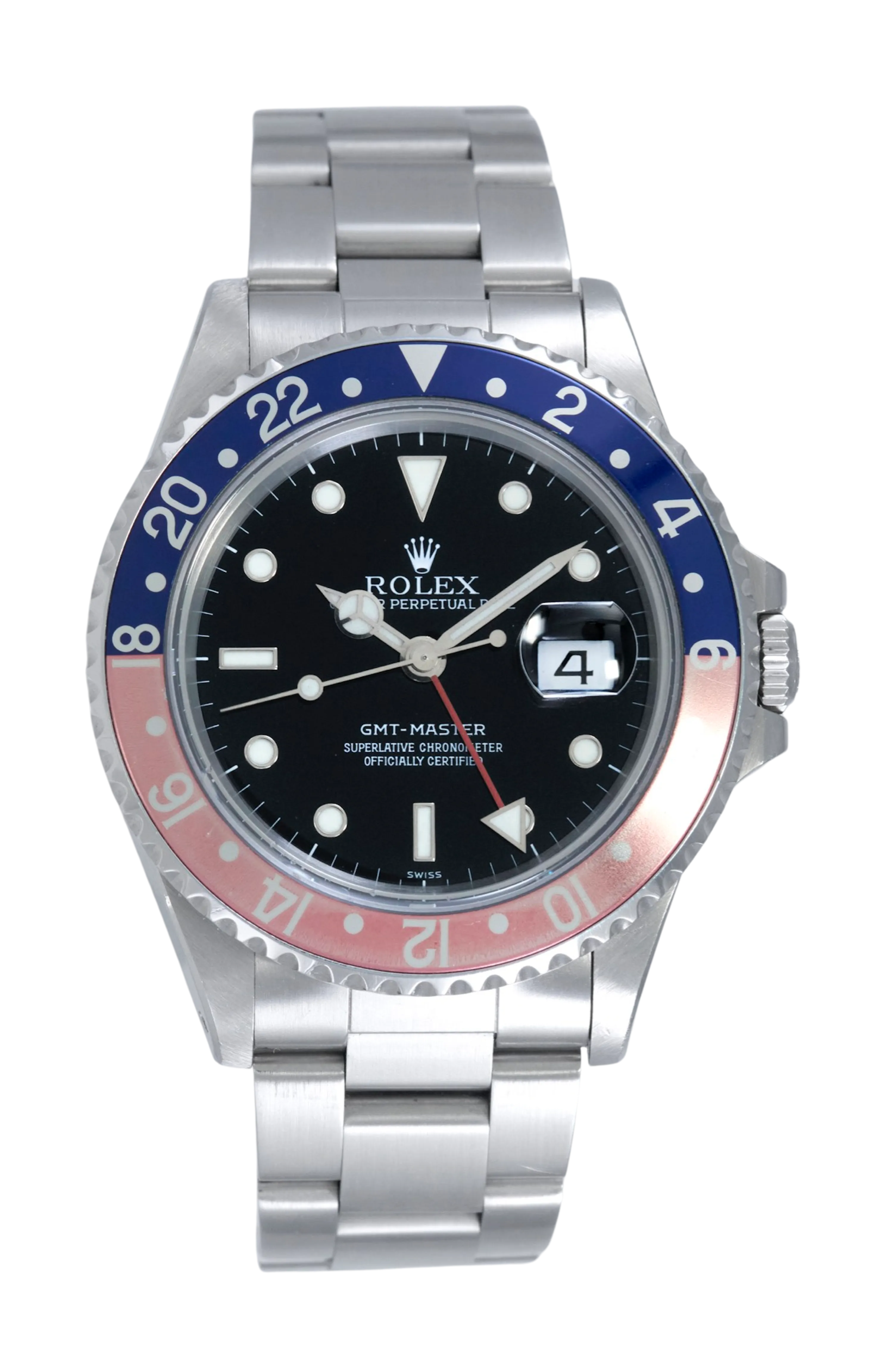 Rolex GMT Master, Swiss Only Dial, Pepsi. Ref: 16700  (Collector's set 1998)