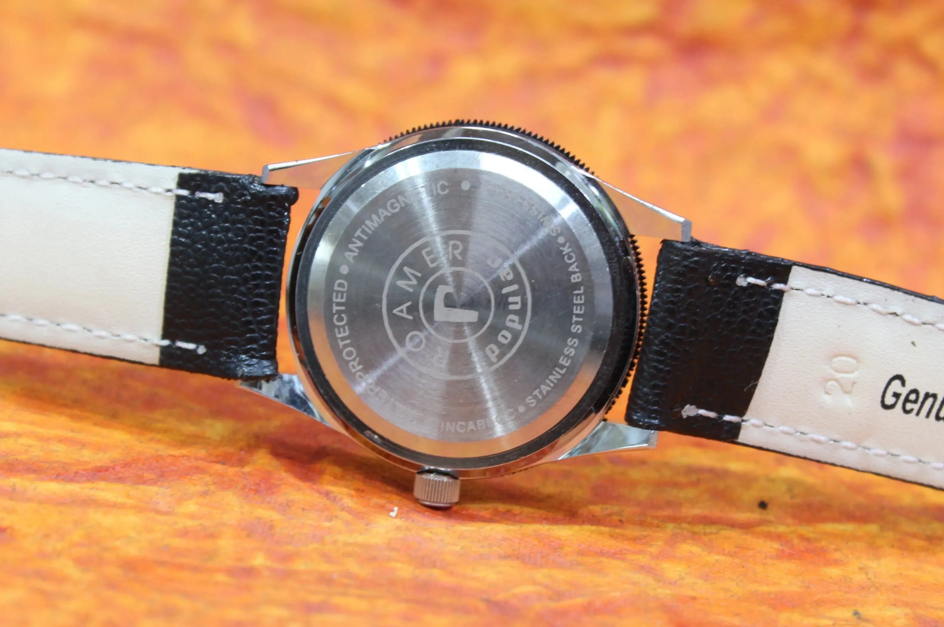 Rotating Bezel Watch Roamer Vintage 17 Jewels ST96 Mechanical Hand Wind Mechanism