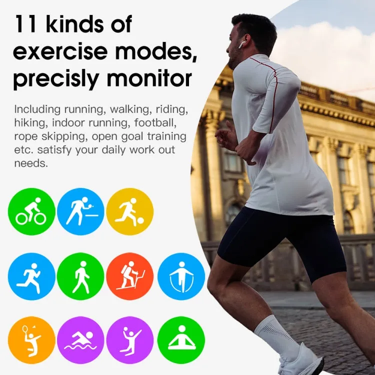 S20S 1.4 inch HD Screen Smart Watch, IP68 Waterproof, Support Music Control / Bluetooth Photograph / Heart Rate Monitor / Blood Pressure Monitoring(Silver)