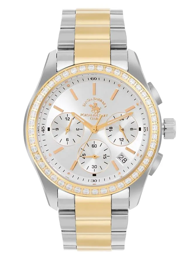 Santa barbara polo & racquet club Analog Silver Dial Women's Watch-SB.1.10555-3