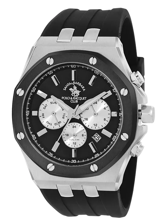 Santa barbara polo & Racquet Club Black Dial Chronograph Watch for - Men SB.1.10520-2