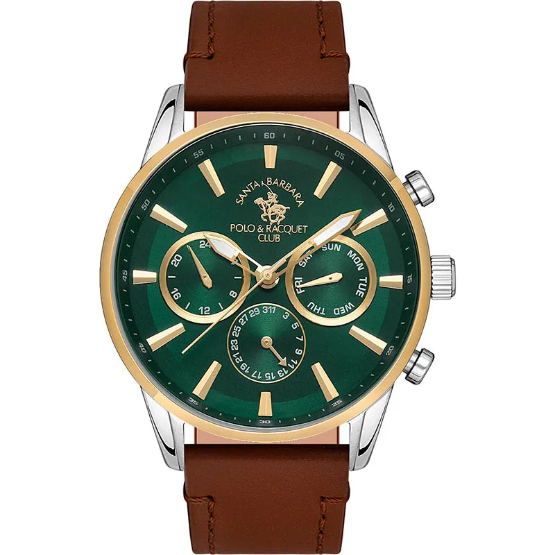 Santa Barbara Polo & Racquet Club Quartz Green Dial Analog Watch For -  Men SB.1.10419-7