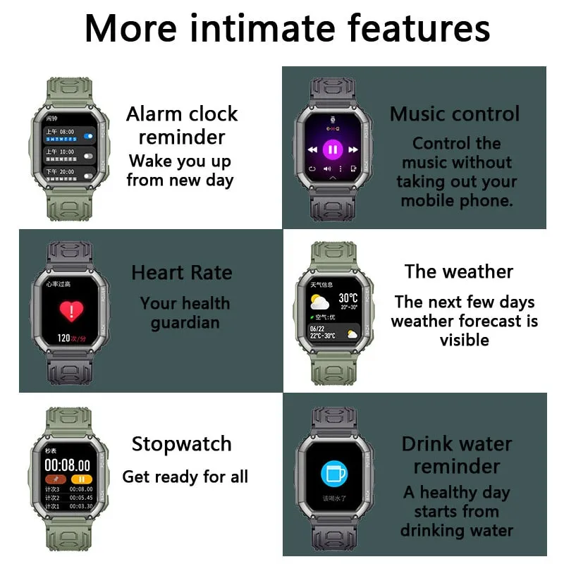 SENBONO C20S New Smart Watch Men Big Battery Music Play Fitness Tracker Bluetooth Dial Call Sport Smartwatch Men for IOS Android