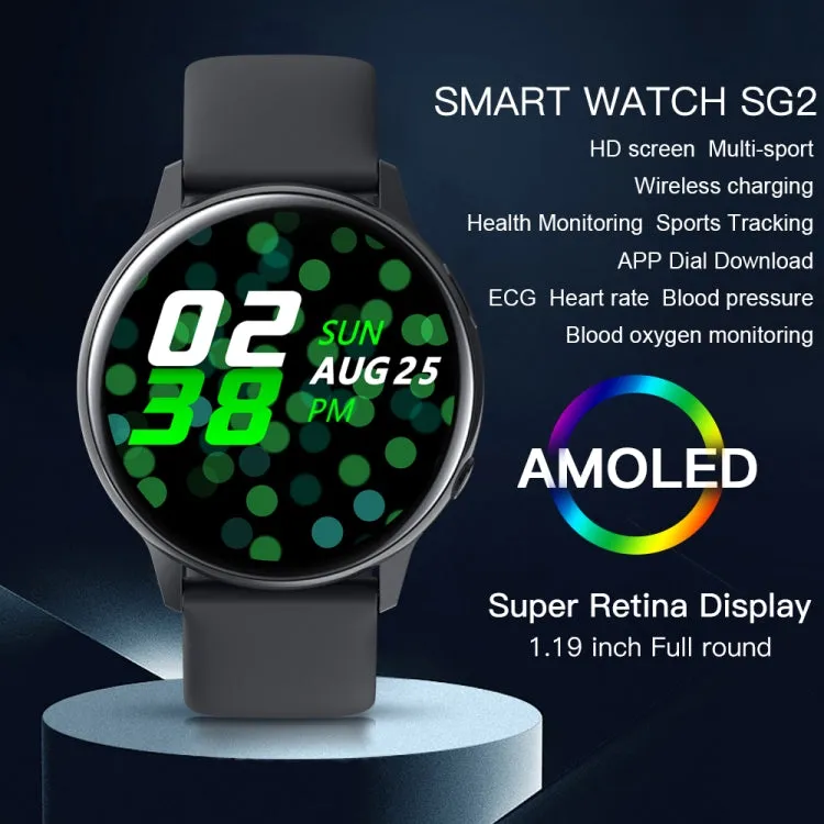SG2 1.2 inch AMOLED Screen Smart Watch, IP68 Waterproof, Support Music Control / Bluetooth Photograph / Heart Rate Monitor / Blood Pressure Monitoring(Gold)