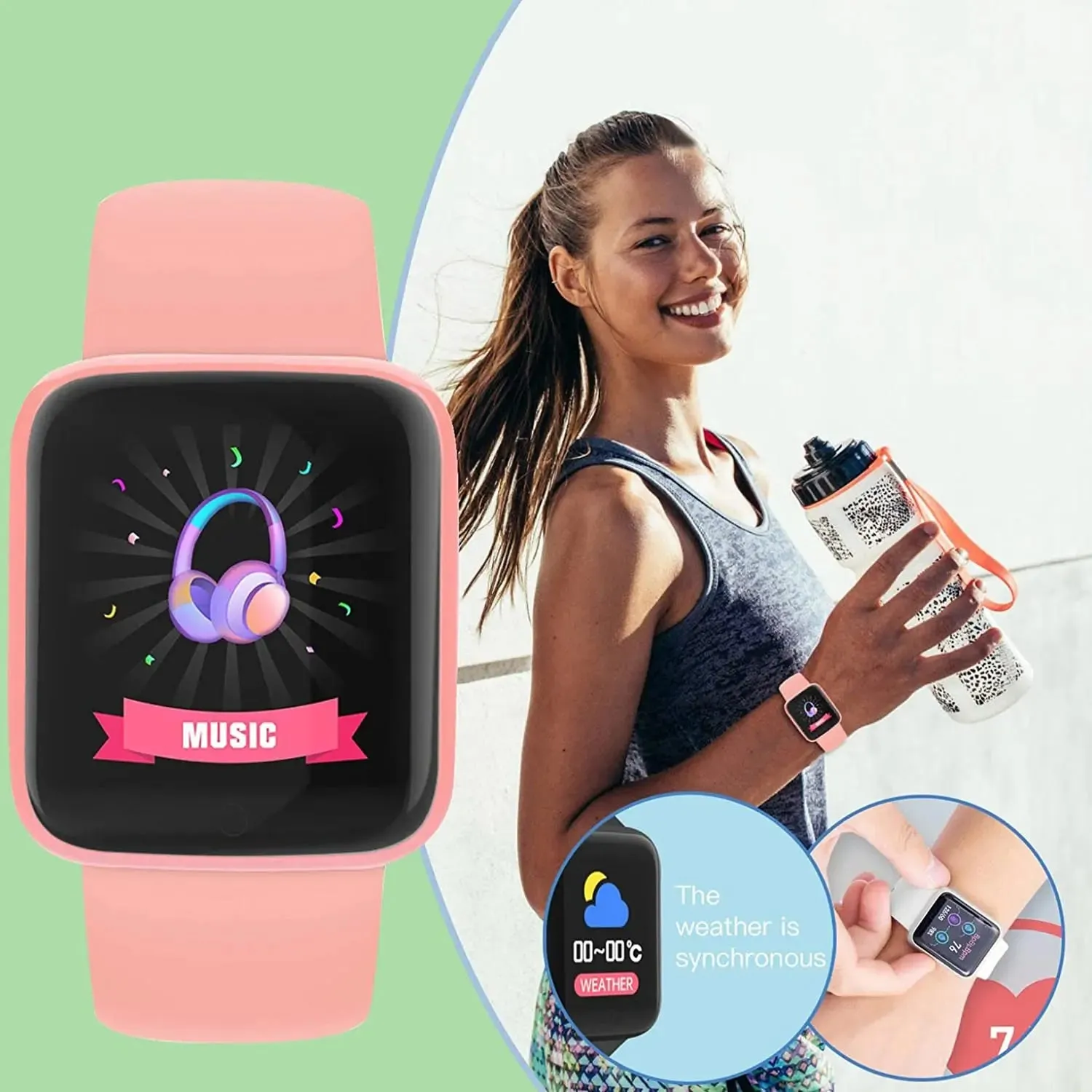 Smart Fitness Tracker Watch with Heart Rate Monitor