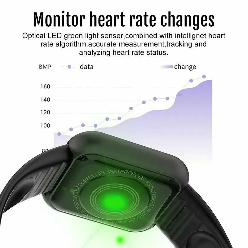 Smart Fitness Tracker Watch with Heart Rate Monitor