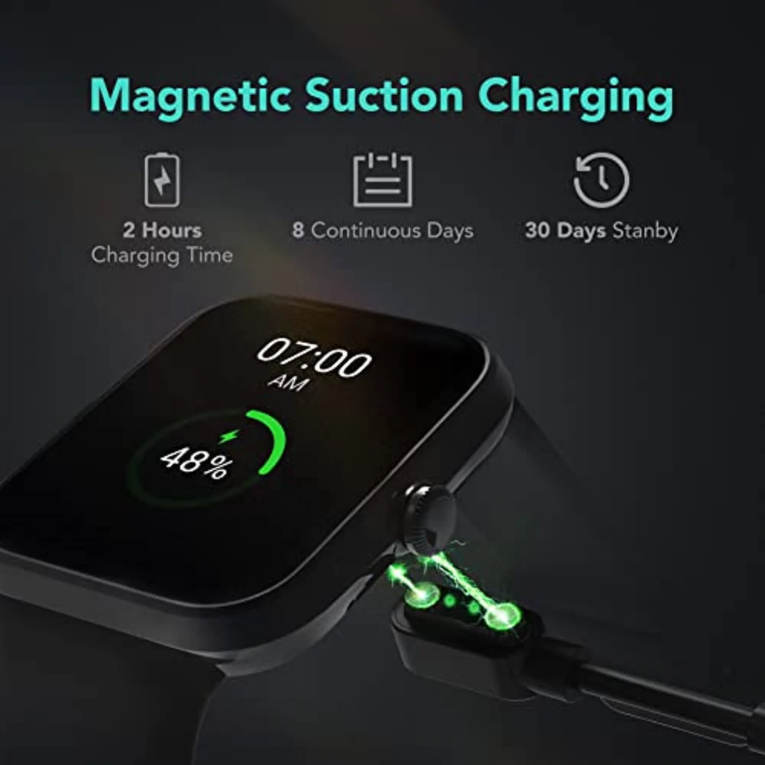 Smart Watch, SKG V7 Smart Watch with 24/7 Heart Rate Monitor,5ATM Waterproof, Weather,Blood Oxygen Sleep Monitor,Fitness Watch Activity Tracker for Android iOS Phones,Smartwatch for Men Women Black