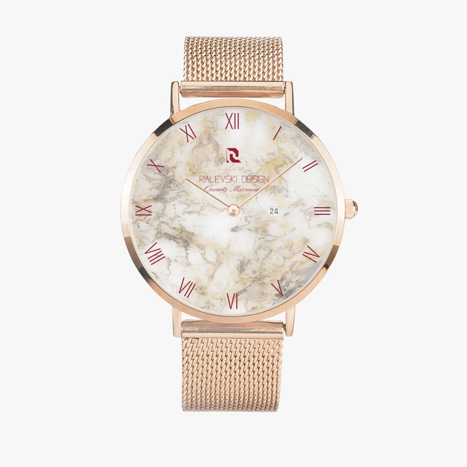 Stainless Steel Perpetual Calendar Quartz Watch