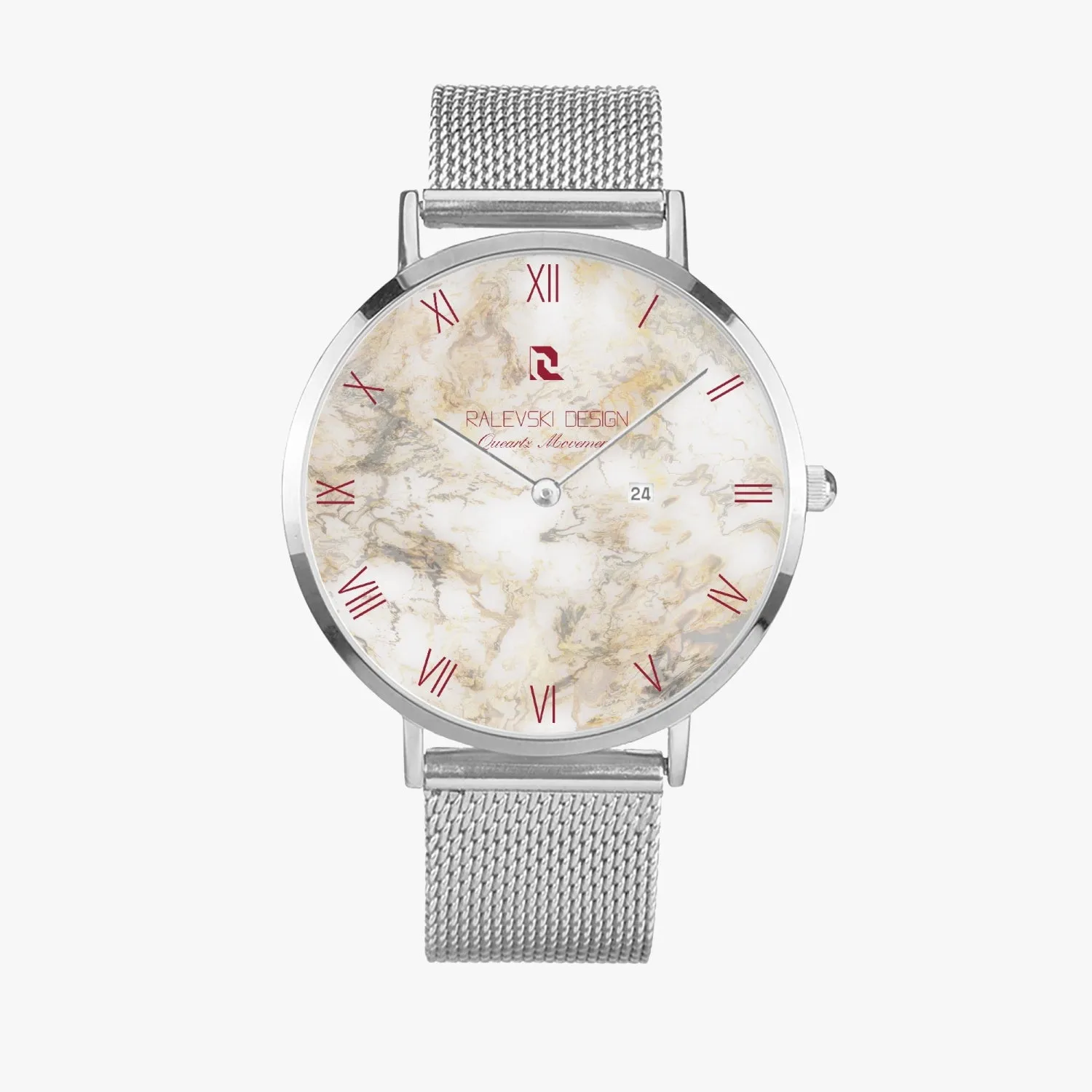Stainless Steel Perpetual Calendar Quartz Watch