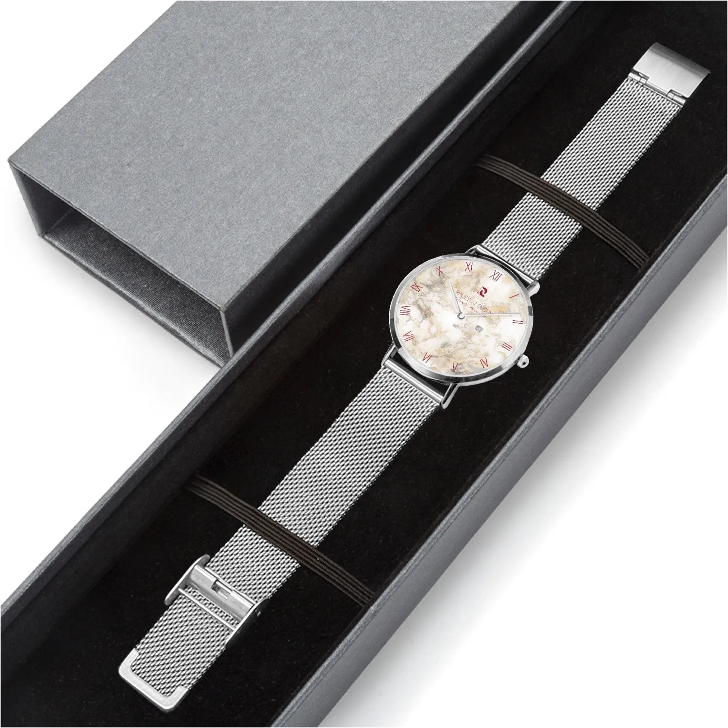 Stainless Steel Perpetual Calendar Quartz Watch