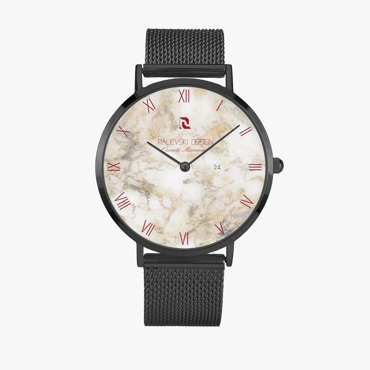 Stainless Steel Perpetual Calendar Quartz Watch