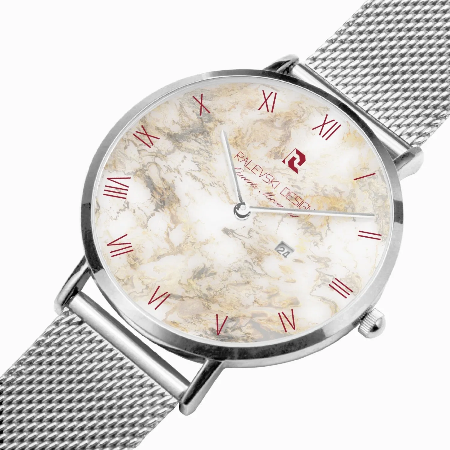 Stainless Steel Perpetual Calendar Quartz Watch