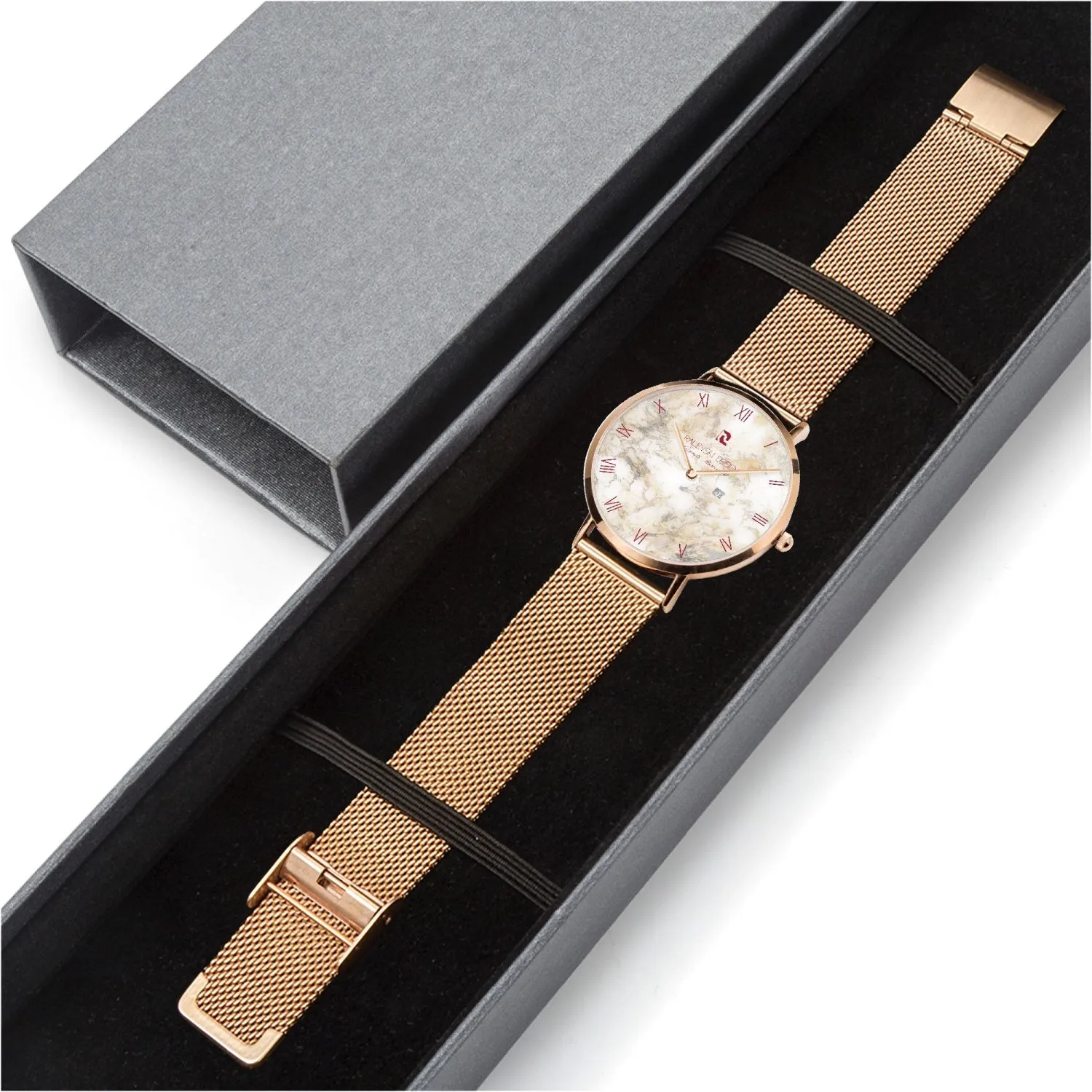 Stainless Steel Perpetual Calendar Quartz Watch